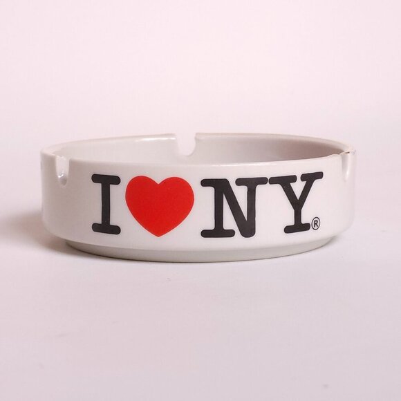 FUN I Love New York Ashtray Jay Joshua Souvenir Round Ashtray - Picture 4 of 6